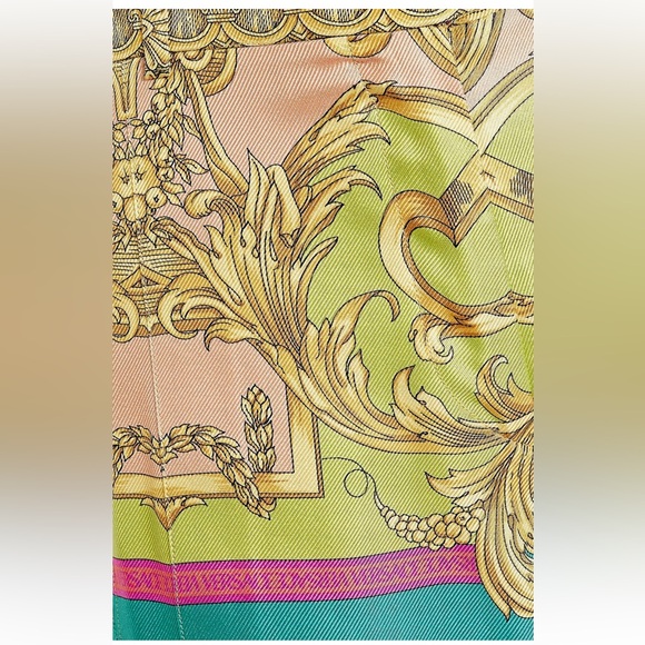 Versace Timeless Printed Silk Trousers - Picture 3 of 4